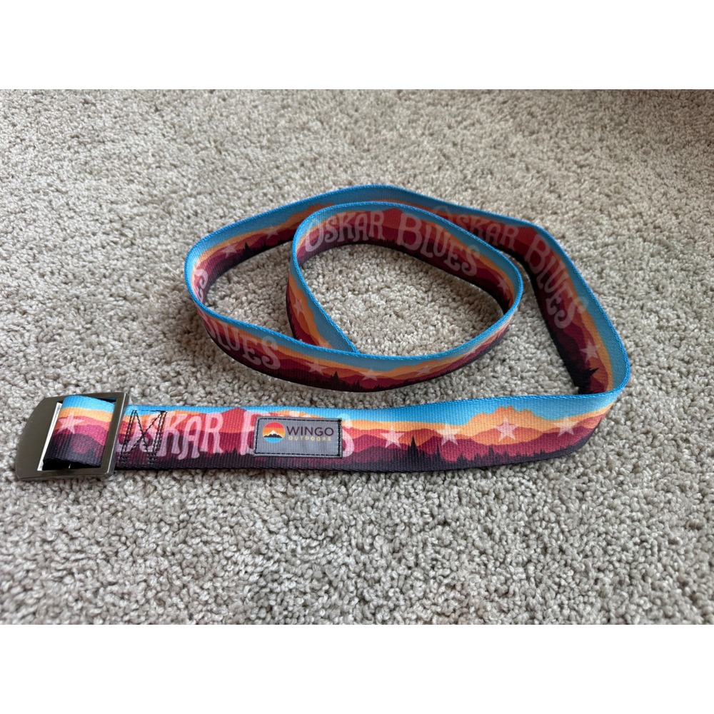 Wingo Outdoors Oskar Blues Adventure Belt Mountain Landscape Web Belt One Size‎
